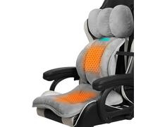 Cuscino Riscaldante USB per Sedia da Ufficio, Termoforo Elettrico con 3 Livelli di Temperatura, Cuscini Riscaldanti per Schiena, Zona Lombare, Fianchi e Cosce(Gray)