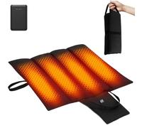 Cuscino riscaldato da 10.000 mAh, a batteria, pieghevole, portatile, ricaricabile tramite USB, per ufficio, candeggina, stadio, batteria aggiornata ed elemento riscaldante