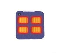 Cuscino riscaldato per interni ed esterni, alimentato da USB, riscaldamento a quattro zone in grafene con 3 impostazioni regolabili, per sedia da ufficio o panca da giardino (blu navy, 45 x 45 cm)