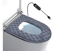 Cuscino riscaldato per WC - Cuscino riscaldante regolabile, supporto termico per il bagno, sistema comfort di controllo della temperatura a cinque livelli, attrezzatura di supporto termico