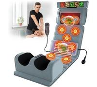 Cuscino riscaldato tappetino massaggiante elettrico per tutto il corpo con testine massaggianti massaggianti cuscino riscaldante pieghevole motori vibranti sollievo dal dolore per schiena, collo,