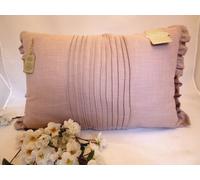 CUSCINO ROSA ARREDO CASA PER DIVANO O LETTO shabby chic CM65X40 solo fodera