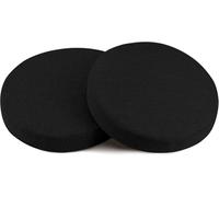 Cuscino Rotondo 40cm Confezione da 2 Cuscini Pavimento e Meditazione Memory Foam Cuscino Sedia Antiscivolo Sfoderabile in Lino Cucina Giardino Ufficio Sgabello Bistrot(Black,18x3in)
