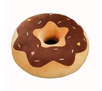 Cuscino rotondo a ciambella, grazioso cuscino decorativo in peluche a forma di cibo, morbido, imbottito, in cotone PP, per divano, sedia, tatami, soggiorno, camera da letto, pavimento, pouf (marrone