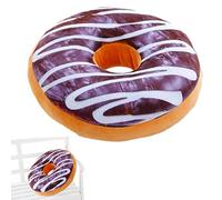 Cuscino rotondo a forma di ciambella, 40 x 40 cm, cuscino rotondo a forma di ciambella, divertente cuscino a forma di cibo, morbido cuscino in peluche per casa e divano