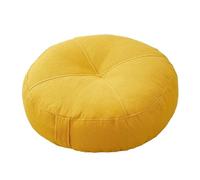 Cuscino Rotondo da Pavimento per Meditazione, Piccolo Cuscino da Seduta per poltrona, auto, ufficio, sedia per anziani postoperatori, sedia a rotelle(Yellow,60x60x15cm)