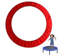 Cuscino rotondo di sicurezza per trampolino, 81-101 cm, resistente ai raggi UV, impermeabile, 6 fori, imbottitura nera, indispensabile per la sicurezza dei bambini, divertimento all'aperto