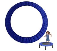 Cuscino rotondo di sicurezza per trampolino, 81-101 cm, resistente ai raggi UV, impermeabile, 6 fori, nero, per la sicurezza dei bambini, divertimento e protezione all'aperto