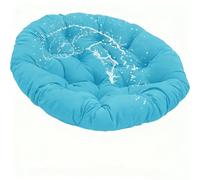 Cuscino rotondo impermeabile per sedia blu chiaro, per uso interno/esterno, 130 x 130 cm, ideale per sedie a uovo, balconi e sedie sospese