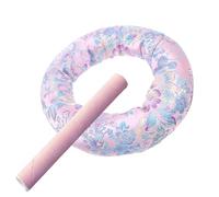 Cuscino rotondo in broccato di seta di colore rosa for ciotole sonore da 6-12 "8-14" for campane tibetane fatte a mano in Nepal Cuscino rotondo (Size : 9 inch 1 pc+Suede Striker)