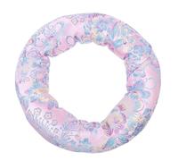 Cuscino Rotondo in Cotone Rosa per Ciotola Sonora Meditazione | Tappetino Protettivo Leggero, Facile da Portare in Borsa o Mano, Non Graffia la Ciotola