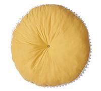 Cuscino rotondo per bambini, sedia a sdraio, pouf, bordo con pompon, tappeto in cotone spesso, decorazione per la casa per bambini/ragazzi/ragazze