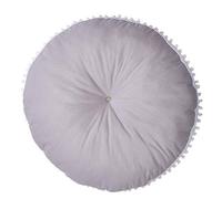 Cuscino rotondo per bambini, sedia a sdraio, pouf, bordo con pompon, tappeto in cotone spesso, decorazione per la casa per bambini/ragazzi/ragazze