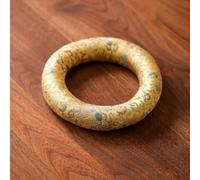 Cuscino rotondo per campane tibetane, per meditazione, yoga, guarigione del suono, base antiscivolo, protezione per ciotole tibetane, 4 misure 13-28 cm (giallo) (19 cm)