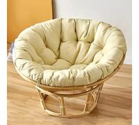Cuscino rotondo per sedia, 100 x 100 cm, per sedie in rattan sintetico, morbido, per esterni e interni, colore: beige