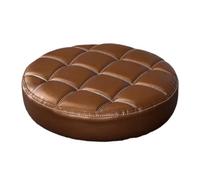 Cuscino rotondo per sedia girevole, sgabello di ricambio, in pelle PU, imbottito, in schiuma di poliuretano, per spa, barbiere, casa, (scozzese marrone chiaro)