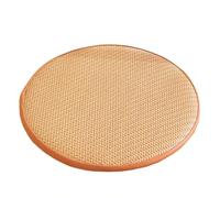 Cuscino Rotondo per Sedia Sgabello da Bar Cuscino per Seduta In Rattan Cuscino Rinfrescante In Vimini con Fondo Antiscivolo E Cerniera per Sala da Pranzo Ufficio Sedie da Giardino (Giallo 16 Pollici)