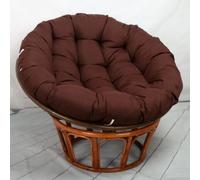 Cuscino rotondo per sedia sospesa, 100 x 100 cm, imbottito, morbido, per mobili da giardino, comodo cuscino marrone per una seduta confortevole
