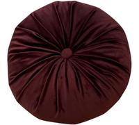 Cuscino rotondo per sedie da pranzo, a forma di zucca, cuscino da pavimento plissettato vellutato, morbido, decorativo, per divano, auto, letto, sedia, tinta unita, decorazione per la casa (bordeaux)