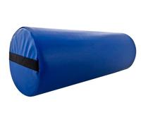 Cuscino Rullo 55 x 20 cm colore blu similpelle ergonomico imbottito in schiuma