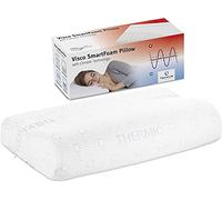 Cuscino sagomato in Memory Foam | Posizione supina, sul fianco e semifetale | Guanciale ortopedico traspirante, antiacaro, termoregolatore | Federa 40x80cm I regolabile in altezza (8+2cm)