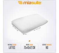 miasuite i sogni italiani Cuscino Lattice Alto 12 CM SAPONETTA Ortopedico per Materasso