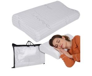 Cuscino Saponetta Memory Foam Rivestimento Anallergico Ortopedico 49 x 30 H9 cm