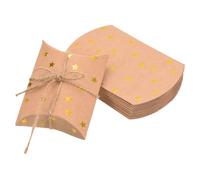 Cuscino Scatole,50pz Carta Scatola Oro Tono Stella con Corda 4.5 x 2.8",Giallo
