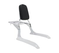 Cuscino Schienale Cuscino Per Schienale Posteriore Per Moto Con Portapacchi Per Yamaha XVS1300 A Midnight VStar 1300 2007-2015, Sissy Bar Moto Sissy Bar Portapacchi(Argento)