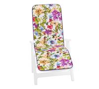 emmevi Cuscino Sdraio Morbido Floreale Copri Seduta Poltrona Sedia Pieghevole mod.BUCANEVE DIS_12V VIOLA