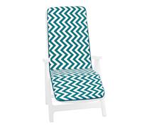 emmevi Cuscino Sdraio Zig Zag Poltrona Morbido Copri Lettino Poggiapiedi Pieghevole mod.CAIRO dis.11D VERDE