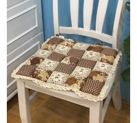 Cuscino Sedia Antiscivolo 40x40cm - Doppia Sicurezza Base Silicone Bande - Lavabile 60°C Certificato UNI - Per Horeca/Metallo Legno(Brown4)