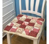 Cuscino Sedia Antiscivolo 40x40cm - Doppia Sicurezza Base Silicone Bande - Lavabile 60°C Certificato UNI - Per Horeca/Metallo Legno(Red1)