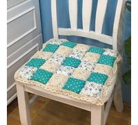 Cuscino Sedia Antiscivolo 40x40cm - Doppia Sicurezza Base Silicone Bande - Lavabile 60°C Certificato UNI - Per Horeca/Metallo Legno(Blue4)