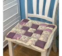 Cuscino Sedia Antiscivolo 40x40cm - Doppia Sicurezza Base Silicone Bande - Lavabile 60°C Certificato UNI - Per Horeca/Metallo Legno(Purple2)