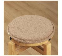 Cuscino Sedia Antiscivolo/cuscino Sedile For Sgabello Rotondo Con Cinghia | Cuscino for sedia rotondo 28*28 cm/30*30 cm/33*33 cm/35*35cm/40*40 cm/45*45cm(Camel,Diameter 35cm)