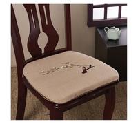 Cuscino Sedia Lavabile In Lavatrice Antiscivolo Con Lacci Copertura Traspirante Cotone Lino For Cucina Ufficio Ristorante(Beige,40x42cm)