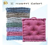 Cuscino Sedia Materasso Pavimento cm.40x40 H8, Set 1 2 4 Cuscini Sedie Cucina