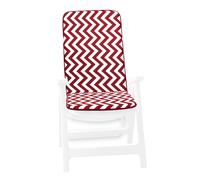 emmevi Cuscino Sedia Poltrona Morbido Coprisedia Zig Zag Giardino Interno Esterno mod.IBIZA 11L ROSSO