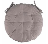 Cuscino sedia outdoor idrorepellente tondo tortora Ø40x7 cm, in cotone e poliestere, Estè