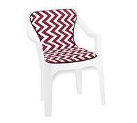 Cuscino Sedia Poltrona Zig Zag Morbido Coprisedia Interno Esterno Bar Dehor mod.VIOLINO 11L ROSSO
