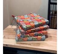 CUSCINO SEDIA SET 4 PEZZI COPRISEDIA SFODERABILE QUADRATO GOBELIN MADE IN ITALY