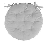 Set 2 Cuscino sedia outdoor idrorepellente tondo grigio Ø40x7 cm, in cotone e poliestere, Estè