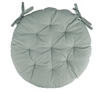 Cuscino sedia tondo 40 cm, idrorepellente, verde salvia, Esté