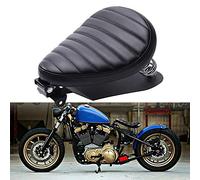 Cuscino Sella Moto,Cuscino monoposto per moto con molle Set di staffe di montaggio Sedile in pelle di nero per Sportster XL1200 883 48 Forty Eight Fatboy Softtail Dyna Street Glide