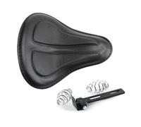 Cuscino Sella per moto in pelle con cuscino per sedile | Accessori per moto in pelle con cuscino per sedile singolo a molla modificata adatto per XL883 XL1200