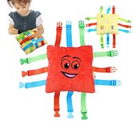 Cuscino sensoriale - Fibbia di peluche Bambola per bambini - Children's Early Education giocattolo educativo per lo sviluppo motore fine, per la regolazione del colore