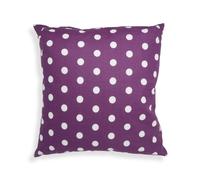 Cuscino sfondo violet pois in cotone arredo moderno salotto camera Declea Home