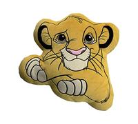 Cuscino Simba del Re Leone Disney, 40 cm, in poliestere, giallo, cuscino Simba del Re Leone Disney, lussuosamente morbido, prodotto con licenza ufficiale Lion King