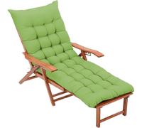 Cuscino spesso per chaise longue in tinta unita, comodo tessuto traspirante, per sedia a dondolo da giardino e patio, 160 x 55 cm (verde), perfetto per rilassarsi all'aperto